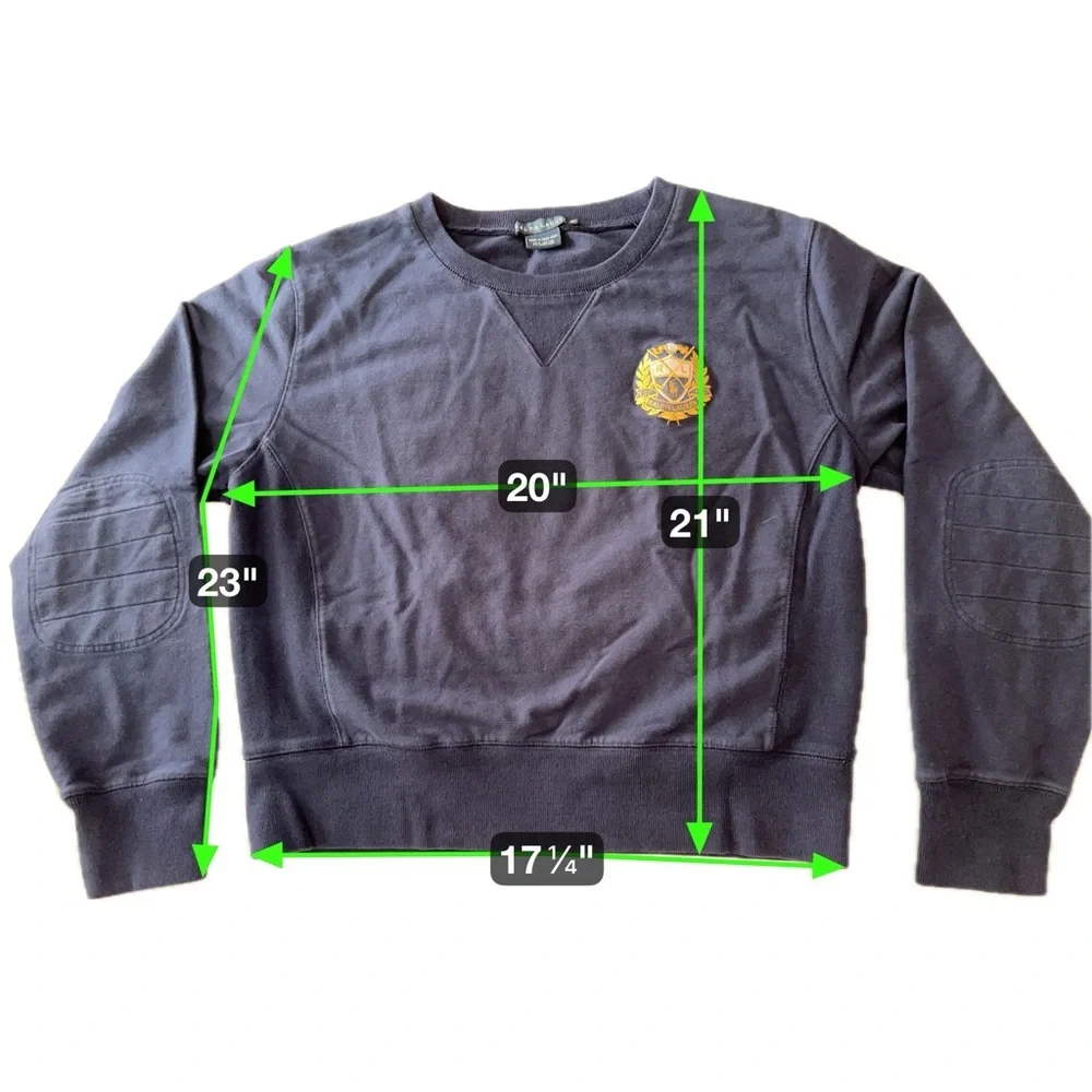 Ralph Lauren Navy Sweatshirt with Gold Emblem - Picture 13 of 15